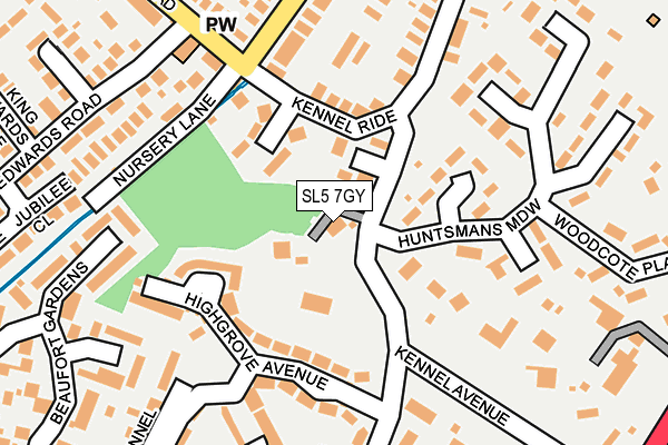 SL5 7GY map - OS OpenMap – Local (Ordnance Survey)