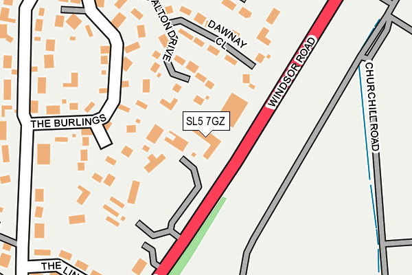 SL5 7GZ map - OS OpenMap – Local (Ordnance Survey)