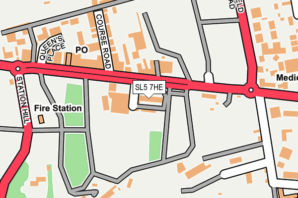 SL5 7HE map - OS OpenMap – Local (Ordnance Survey)