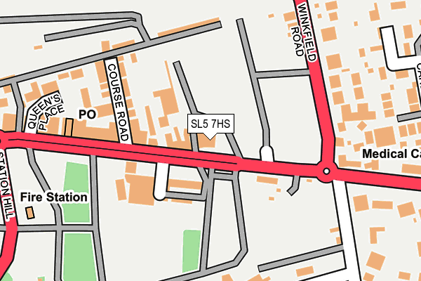 SL5 7HS map - OS OpenMap – Local (Ordnance Survey)