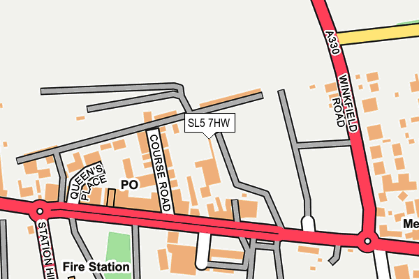 SL5 7HW map - OS OpenMap – Local (Ordnance Survey)