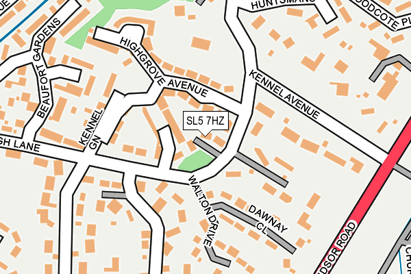 SL5 7HZ map - OS OpenMap – Local (Ordnance Survey)