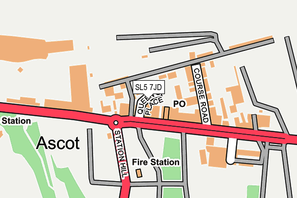 SL5 7JD map - OS OpenMap – Local (Ordnance Survey)