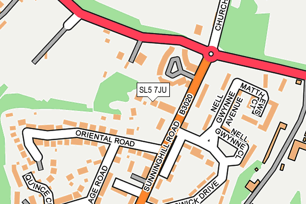 SL5 7JU map - OS OpenMap – Local (Ordnance Survey)