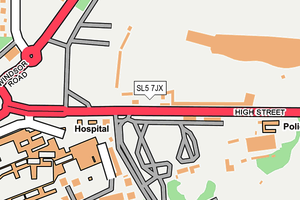 SL5 7JX map - OS OpenMap – Local (Ordnance Survey)