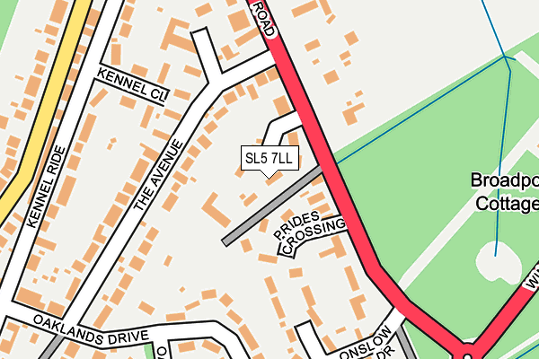 SL5 7LL map - OS OpenMap – Local (Ordnance Survey)