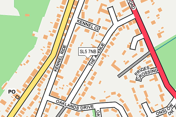 SL5 7NB map - OS OpenMap – Local (Ordnance Survey)