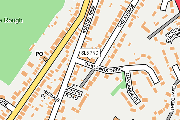 SL5 7ND map - OS OpenMap – Local (Ordnance Survey)