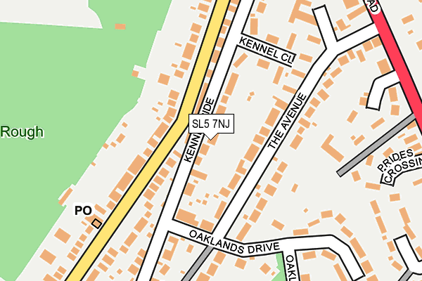 SL5 7NJ map - OS OpenMap – Local (Ordnance Survey)