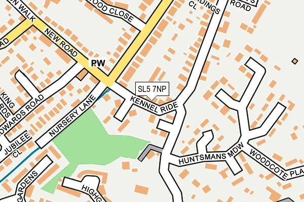 SL5 7NP map - OS OpenMap – Local (Ordnance Survey)