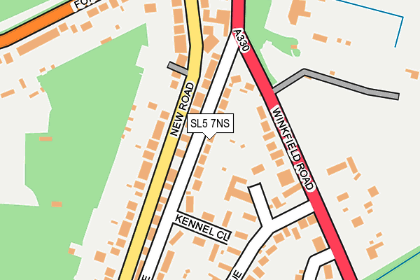 SL5 7NS map - OS OpenMap – Local (Ordnance Survey)