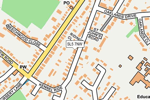 SL5 7NW map - OS OpenMap – Local (Ordnance Survey)