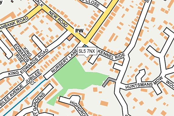 SL5 7NX map - OS OpenMap – Local (Ordnance Survey)