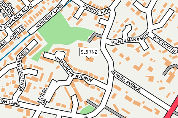 SL5 7NZ map - OS OpenMap – Local (Ordnance Survey)