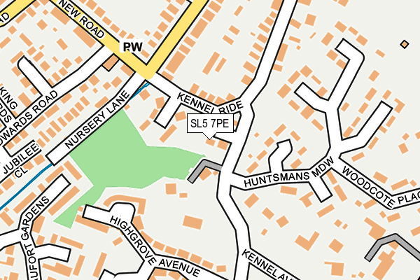 SL5 7PE map - OS OpenMap – Local (Ordnance Survey)