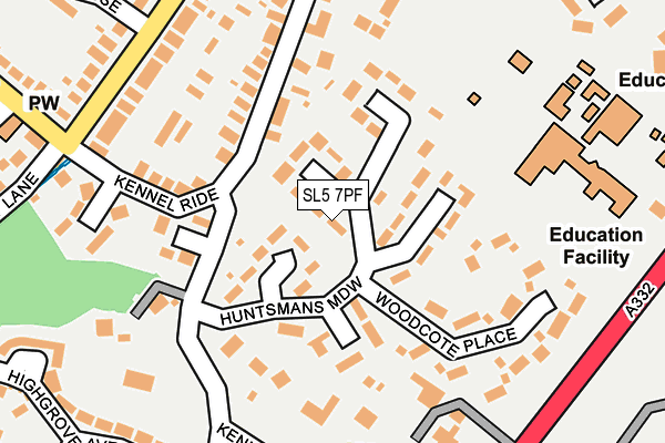 SL5 7PF map - OS OpenMap – Local (Ordnance Survey)