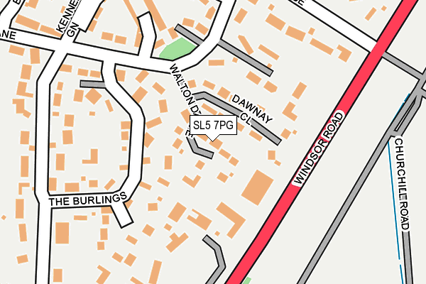 SL5 7PG map - OS OpenMap – Local (Ordnance Survey)