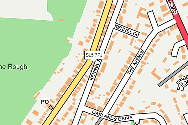 SL5 7PJ map - OS OpenMap – Local (Ordnance Survey)