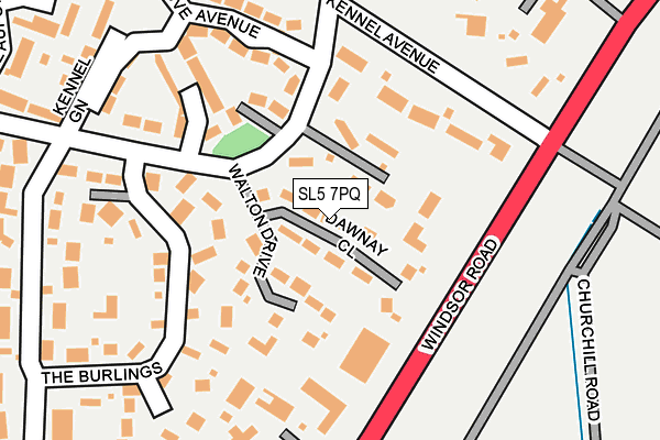 SL5 7PQ map - OS OpenMap – Local (Ordnance Survey)