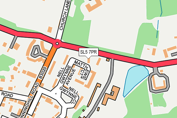 SL5 7PR map - OS OpenMap – Local (Ordnance Survey)