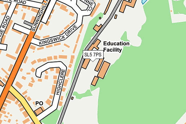 SL5 7PS map - OS OpenMap – Local (Ordnance Survey)