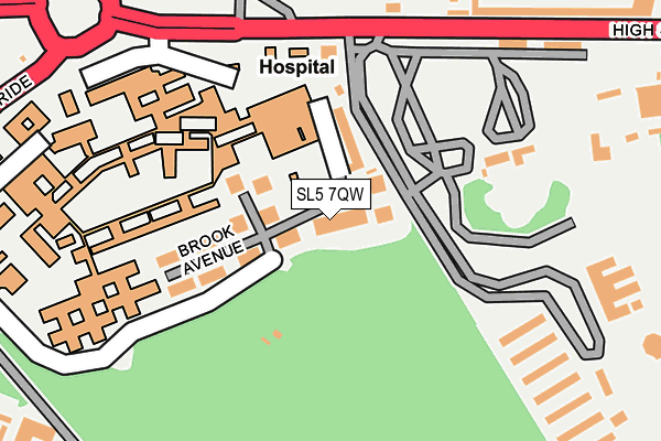 SL5 7QW map - OS OpenMap – Local (Ordnance Survey)