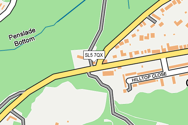 SL5 7QX map - OS OpenMap – Local (Ordnance Survey)