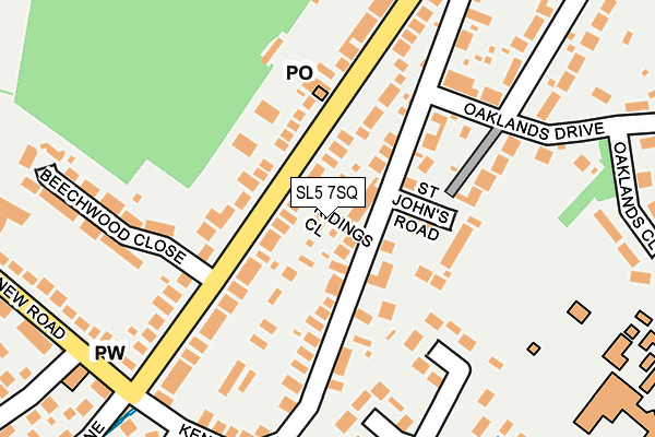 SL5 7SQ map - OS OpenMap – Local (Ordnance Survey)
