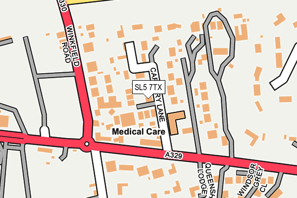 SL5 7TX map - OS OpenMap – Local (Ordnance Survey)
