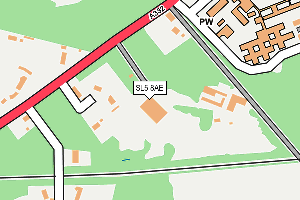 SL5 8AE map - OS OpenMap – Local (Ordnance Survey)