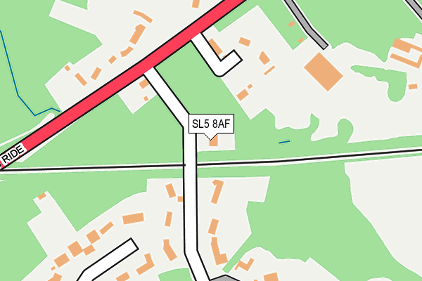 SL5 8AF map - OS OpenMap – Local (Ordnance Survey)