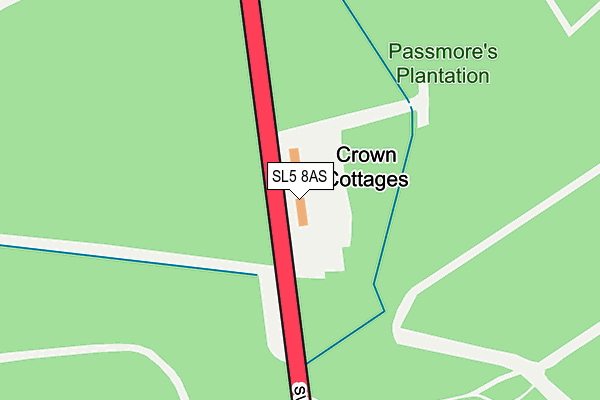 SL5 8AS map - OS OpenMap – Local (Ordnance Survey)