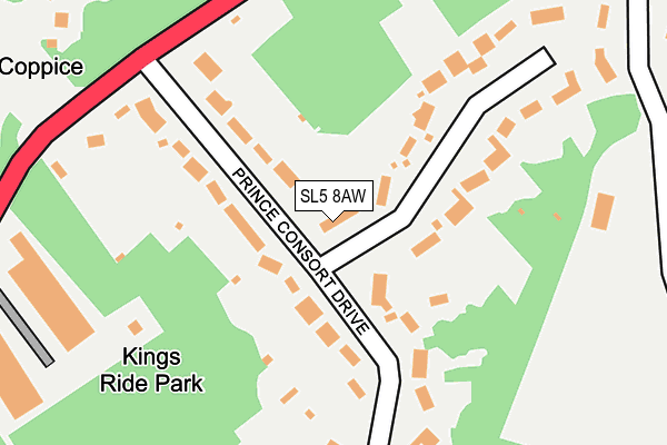 SL5 8AW map - OS OpenMap – Local (Ordnance Survey)