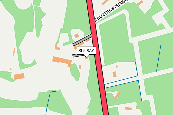 SL5 8AY map - OS OpenMap – Local (Ordnance Survey)