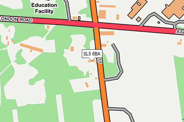 SL5 8BA map - OS OpenMap – Local (Ordnance Survey)