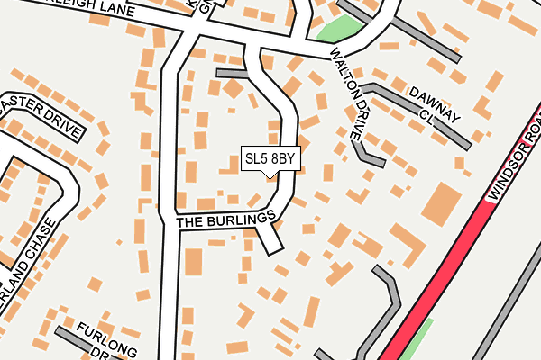 SL5 8BY map - OS OpenMap – Local (Ordnance Survey)