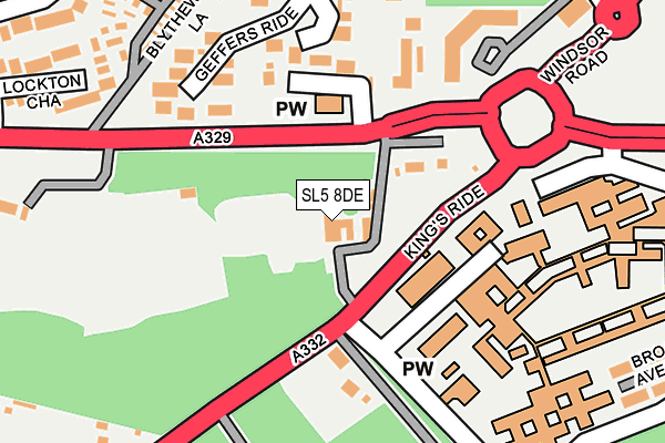 SL5 8DE map - OS OpenMap – Local (Ordnance Survey)