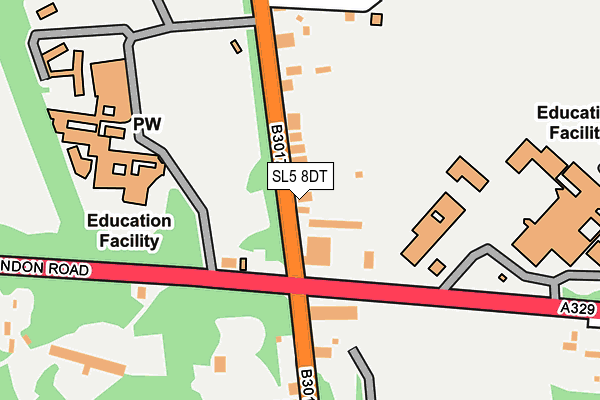 SL5 8DT map - OS OpenMap – Local (Ordnance Survey)