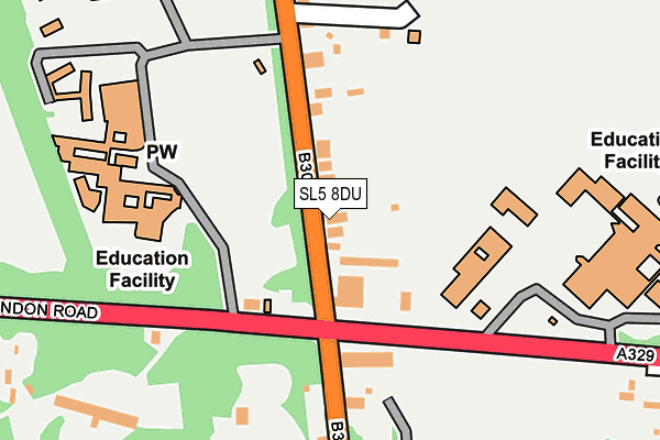 SL5 8DU map - OS OpenMap – Local (Ordnance Survey)