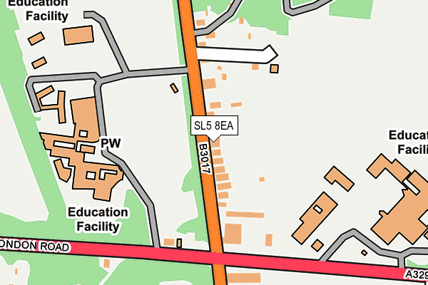 SL5 8EA map - OS OpenMap – Local (Ordnance Survey)