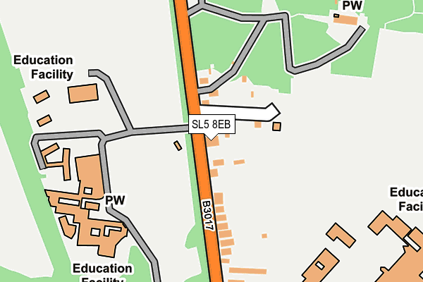 SL5 8EB map - OS OpenMap – Local (Ordnance Survey)