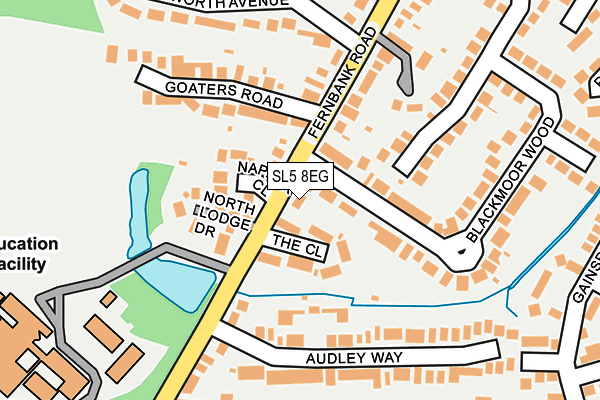 SL5 8EG map - OS OpenMap – Local (Ordnance Survey)