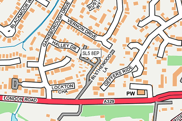 SL5 8EP map - OS OpenMap – Local (Ordnance Survey)