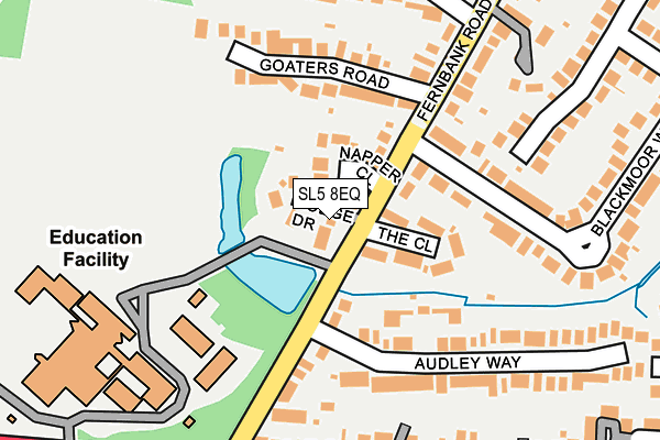 SL5 8EQ map - OS OpenMap – Local (Ordnance Survey)