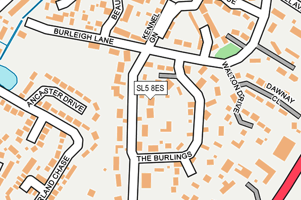 SL5 8ES map - OS OpenMap – Local (Ordnance Survey)