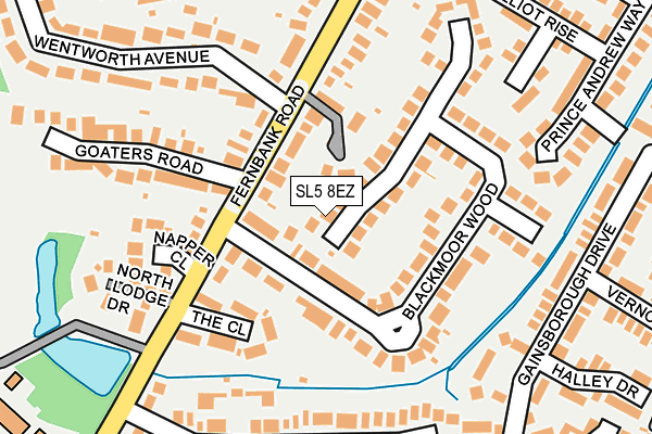 SL5 8EZ map - OS OpenMap – Local (Ordnance Survey)