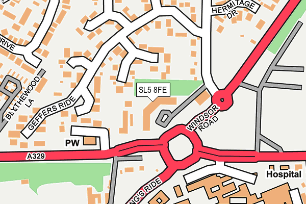 SL5 8FE map - OS OpenMap – Local (Ordnance Survey)