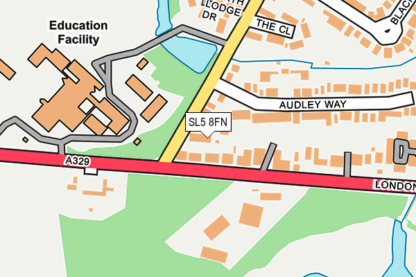 SL5 8FN map - OS OpenMap – Local (Ordnance Survey)