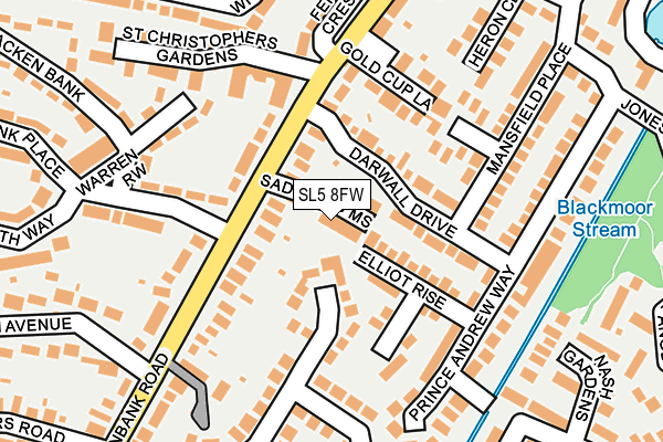 SL5 8FW map - OS OpenMap – Local (Ordnance Survey)