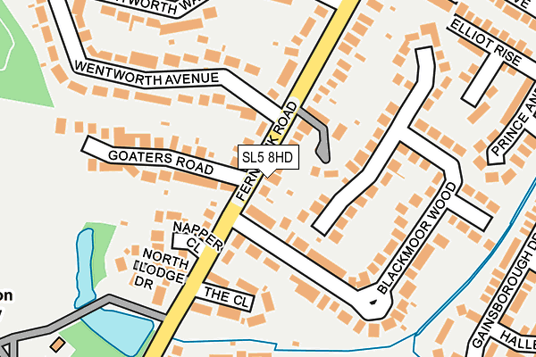 SL5 8HD map - OS OpenMap – Local (Ordnance Survey)